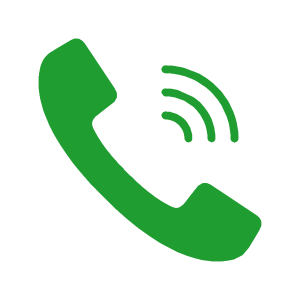 a green phone receiver with waves