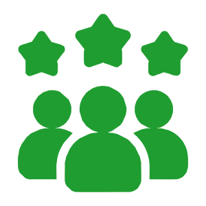 a group of people with stars above them